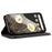 For Google Pixel 7 Pro 5G Jeans Cloth Texture PU Leather Phone Case Stand Magnetic Absorption Wallet Flip Cover - Black - 2