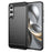 AMORUS For Samsung Galaxy S25 FE Case Carbon Fiber Texture Brushed Protective Phone Cover - Black - 1