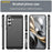 AMORUS For Samsung Galaxy S25 FE Case Carbon Fiber Texture Brushed Protective Phone Cover - Black - 3