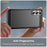 AMORUS For Samsung Galaxy S25 FE Case Carbon Fiber Texture Brushed Protective Phone Cover - Black - 6