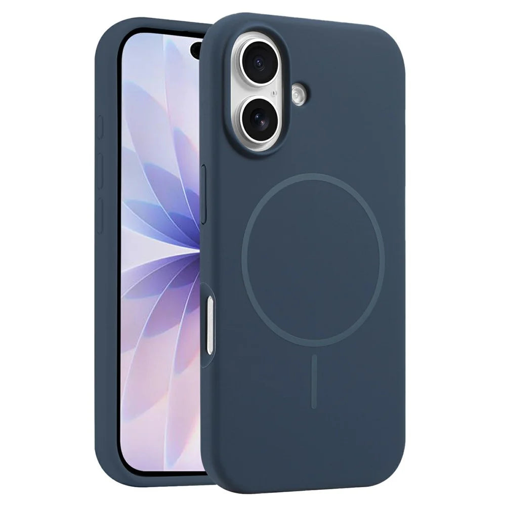 For iPhone 17 Case Compatible with MagSafe Liquid Silicone Anti-Drop Phone Cover - Sapphire - 1