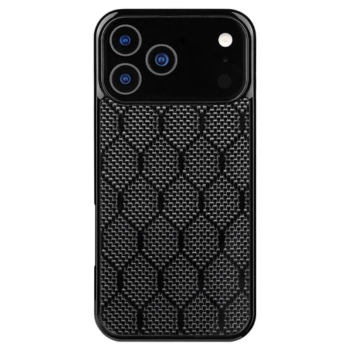 For iPhone 17 Pro Max Case Aramid Fiber TPU Shockproof Phone Cover - Honeycomb Texture - 1