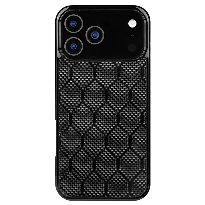 For iPhone 17 Pro Case Aramid Fiber TPU Shockproof Phone Cover - Honeycomb Texture - 1