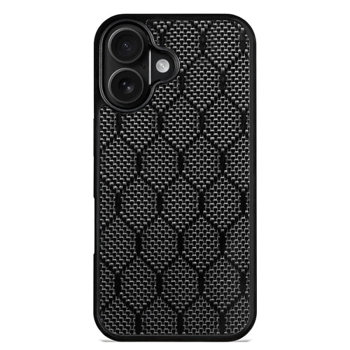 For iPhone 17 Case Aramid Fiber TPU Shockproof Phone Cover - Honeycomb Texture - 1