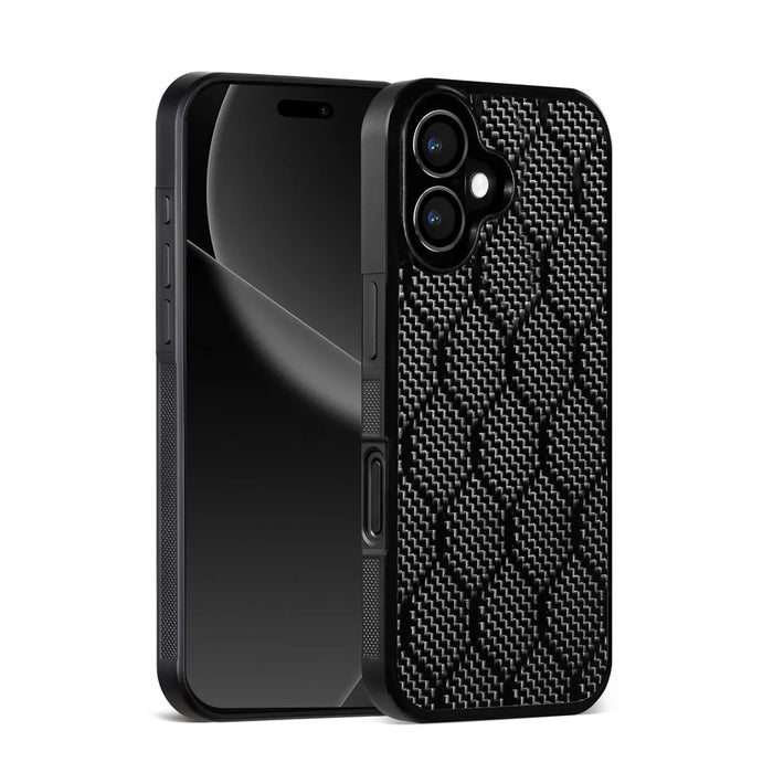 For iPhone 17 Case Aramid Fiber TPU Shockproof Phone Cover - Honeycomb Texture - 2