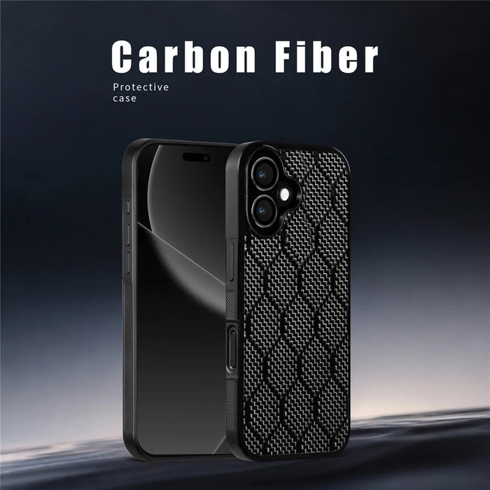 For iPhone 17 Case Aramid Fiber TPU Shockproof Phone Cover - Honeycomb Texture - 4