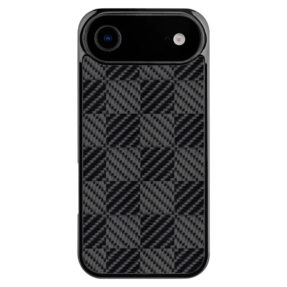 For iPhone Air Case Aramid Fiber TPU Shockproof Phone Cover - Square Texture - 1