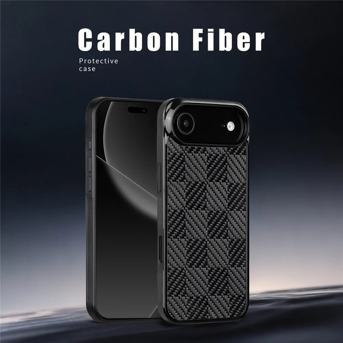 For iPhone Air Case Aramid Fiber TPU Shockproof Phone Cover - Square Texture - 4