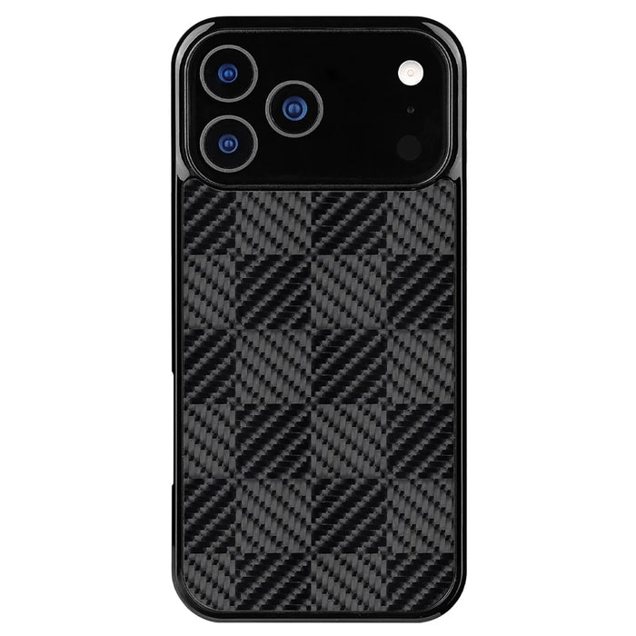 For iPhone 17 Pro Max Case Compatible with MagSafe Aramid Fiber TPU Shockproof Phone Cover - Square Texture - 1