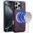 LC.IMEEKE L6 For iPhone 15 Pro Max Case PU Leather Coated PC TPU Phone Cover Compatible with MagSafe - Purple - 1