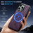 LC.IMEEKE L6 For iPhone 15 Pro Max Case PU Leather Coated PC TPU Phone Cover Compatible with MagSafe - Purple - 3