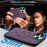 LC.IMEEKE L6 For iPhone 15 Pro Max Case PU Leather Coated PC TPU Phone Cover Compatible with MagSafe - Purple - 4