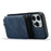 LC.IMEEKE L6 For iPhone 14 Pro Max Magnetic Case Detachable Zipper Wallet Leather Coated PC + TPU Phone Cover - Blue - 2