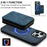 LC.IMEEKE L6 For iPhone 14 Pro Max Magnetic Case Detachable Zipper Wallet Leather Coated PC + TPU Phone Cover - Blue - 3