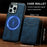 LC.IMEEKE L6 For iPhone 14 Pro Max Magnetic Case Detachable Zipper Wallet Leather Coated PC + TPU Phone Cover - Blue - 5