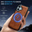 LC.IMEEKE L6 For iPhone 16 Case PU Leather Coated PC TPU Phone Cover Compatible with MagSafe - Brown - 3