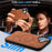 LC.IMEEKE L6 For iPhone 16 Case PU Leather Coated PC TPU Phone Cover Compatible with MagSafe - Brown - 4