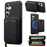 LC.IMEEKE L6 For Samsung	Galaxy S25+ Magnetic Case Detachable Zipper Wallet Leather Coated PC + TPU Phone Cover - Black - 1