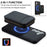 LC.IMEEKE L6 For Samsung	Galaxy S25+ Magnetic Case Detachable Zipper Wallet Leather Coated PC + TPU Phone Cover - Black - 3
