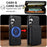 LC.IMEEKE L6 For Samsung	Galaxy S25+ Magnetic Case Detachable Zipper Wallet Leather Coated PC + TPU Phone Cover - Black - 4