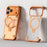 For iPhone 17 Pro Phone Case with Kickstand Compatible with MagSafe Metal PC Matte Back Cover - Orange - 3