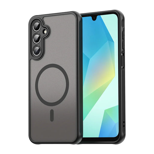 WANLONFENG For Samsung Galaxy A16 4G / Galaxy A16 5G Magnetic Case with Screen Film  FD Series Skin Touch TPU + PC Phone Back Cover - Black - 2