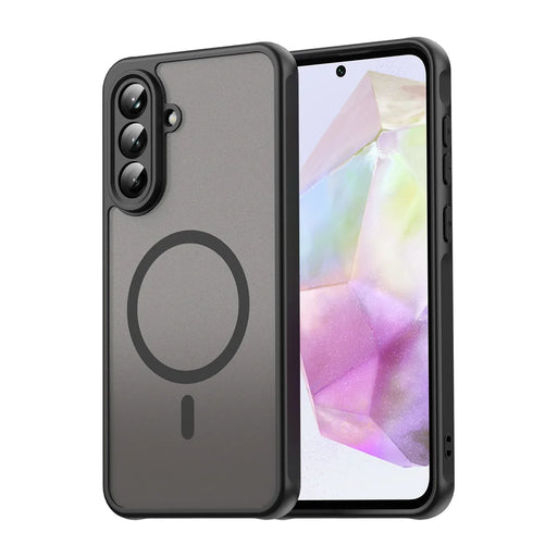 WANLONFENG For Samsung Galaxy A36 5G Magnetic Case with Screen Film  FD Series Skin Touch TPU + PC Phone Back Cover - Black - 2