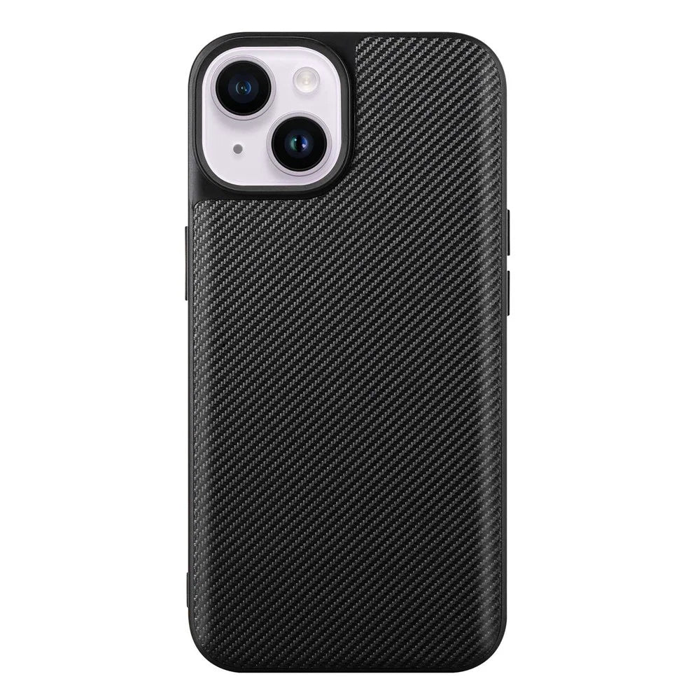 VILI TC Series for iPhone 14 Plus, Anti-fall Slim Phone Back Cover Textured Leather Coated TPU Protective Phone Case - 2