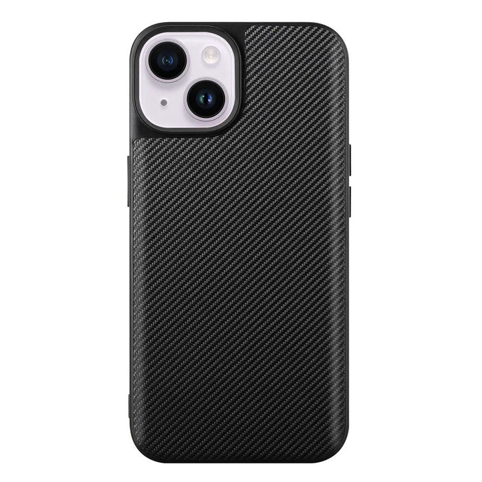 VILI TC Series for iPhone 14 Plus, Anti-fall Slim Phone Back Cover Textured Leather Coated TPU Protective Phone Case - 2