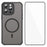 WANLONFENG For iPhone 15 Pro Max Magnetic Case with Screen Film  FD Series Skin Touch TPU + PC Phone Back Cover - Black - 1