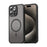 WANLONFENG For iPhone 15 Pro Max Magnetic Case with Screen Film  FD Series Skin Touch TPU + PC Phone Back Cover - Black - 2