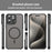 WANLONFENG For iPhone 15 Pro Max Magnetic Case with Screen Film  FD Series Skin Touch TPU + PC Phone Back Cover - Black - 3