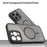 WANLONFENG For iPhone 15 Pro Max Magnetic Case with Screen Film  FD Series Skin Touch TPU + PC Phone Back Cover - Black - 6