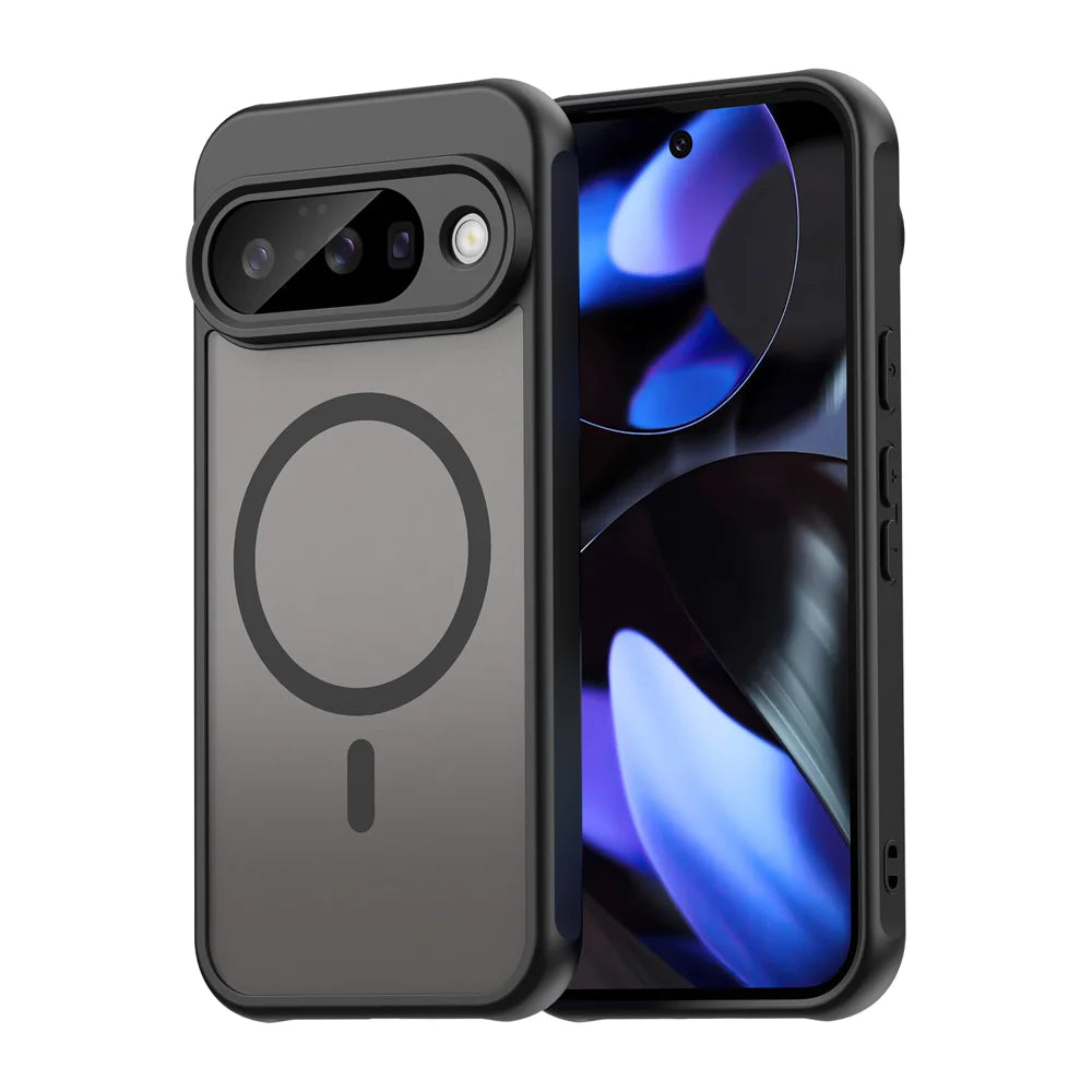 WANLONFENG For Google Pixel 10 Magnetic Case with Screen Film  FD Series Skin Touch TPU + PC Phone Back Cover - Black - 2