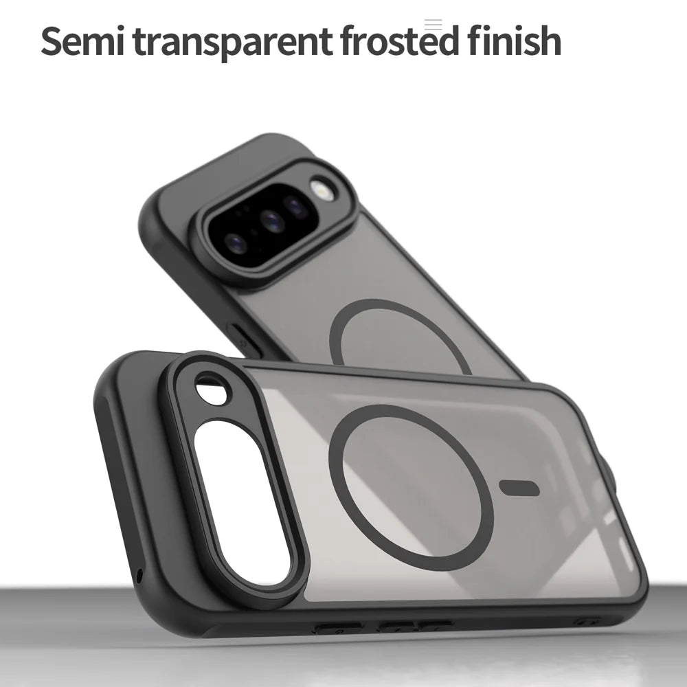 WANLONFENG For Google Pixel 10 Magnetic Case with Screen Film  FD Series Skin Touch TPU + PC Phone Back Cover - Black - 6