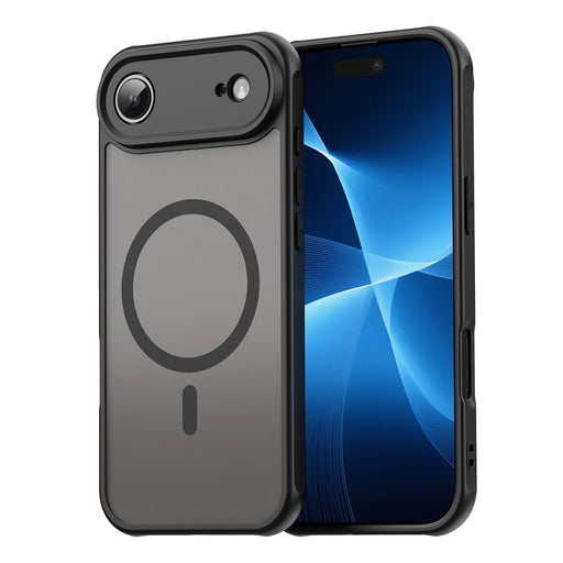 WANLONFENG For iPhone Air Magnetic Case with Screen Film  FD Series Skin Touch TPU + PC Phone Back Cover - Black - 2