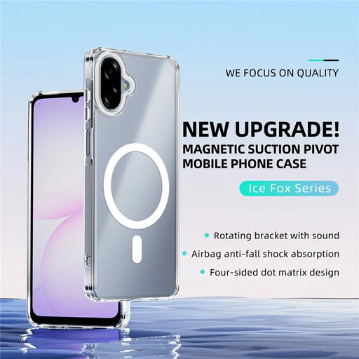 ABEEL For Samsung Galaxy A08 5G / A08 4G / A07 5G / A07 4G Magnetic Case Anti Scratch Clear TPU PC Phone Back Cover - White - 2