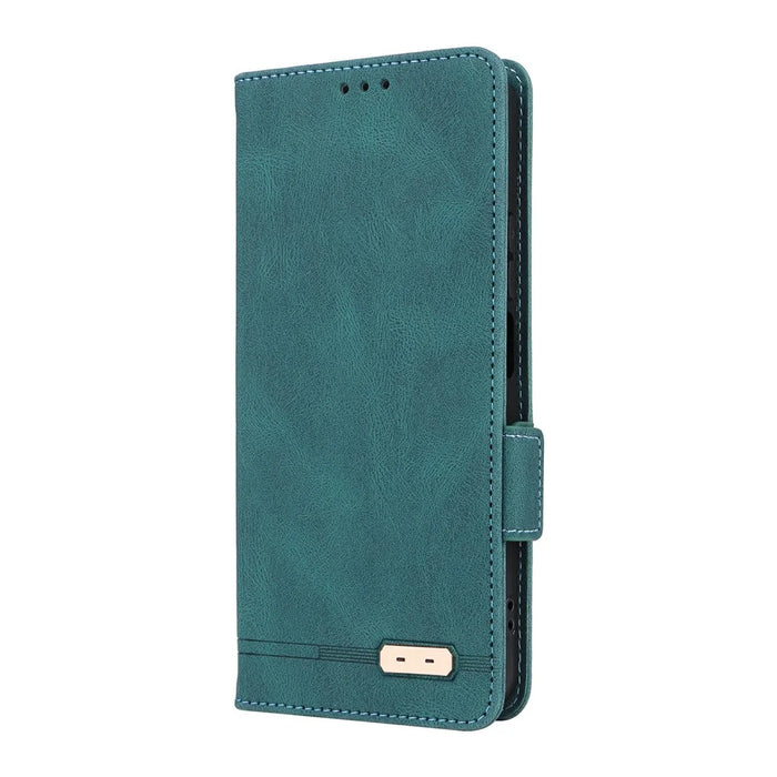 Leather Case For Realme C71 4G  /  Note 70T 4G  /  Narzo 80 Lite 4G Wallet Flip Phone Cover with Hardware Decor - Blue - 6