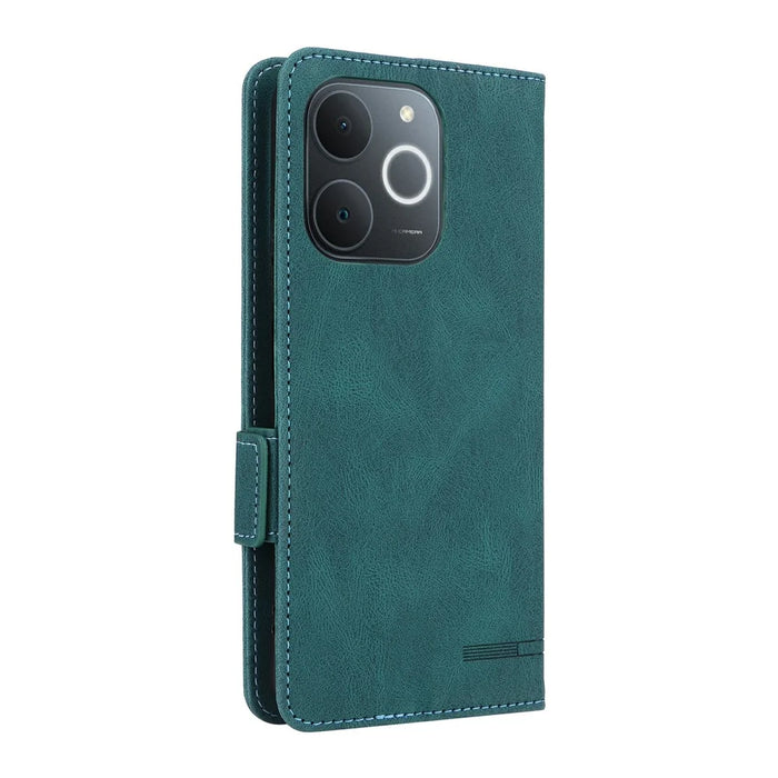 Leather Case For Realme C71 4G  /  Note 70T 4G  /  Narzo 80 Lite 4G Wallet Flip Phone Cover with Hardware Decor - Blue - 7