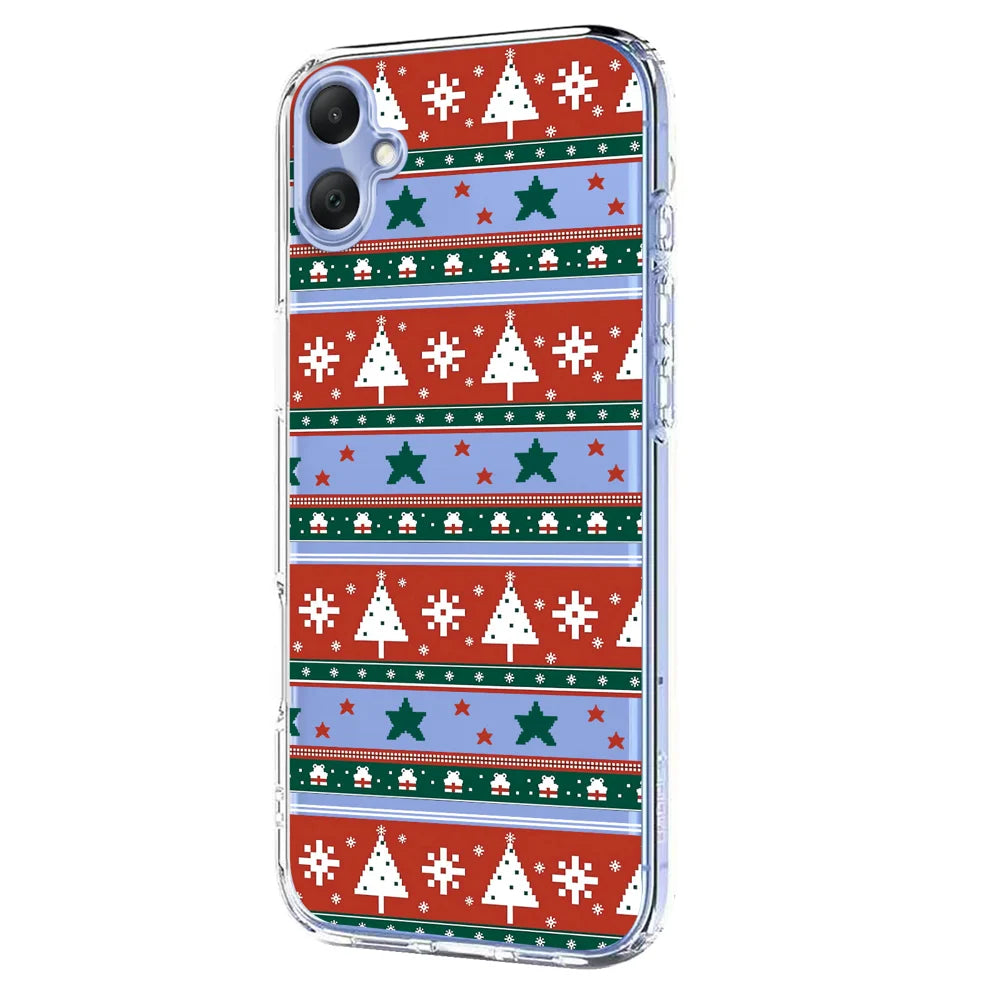 For Samsung Galaxy A06 5G / Galaxy A06 4G Case Christmas Themed Pattern Printing TPU Phone Back Cover - Christmas Ribbons - 2