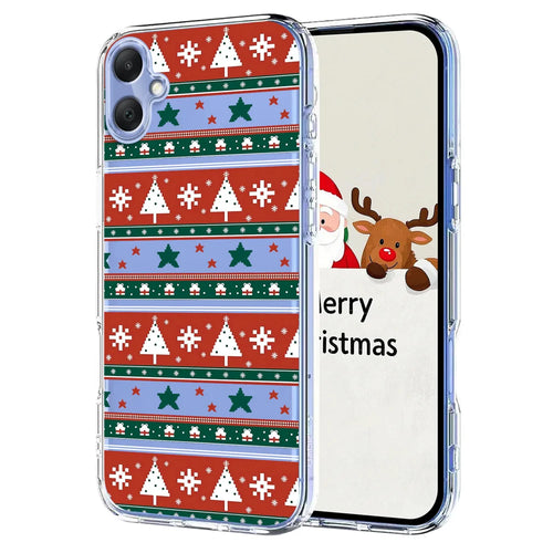 For Samsung Galaxy A08 5G / A08 4G / A07 4G Case Christmas Themed Pattern Printing TPU Phone Back Cover - Christmas Ribbons - 1