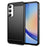 AMORUS For Samsung Galaxy A55 5G Case Carbon Fiber Texture Brushed Protective Phone Cover - Black - 1