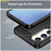 AMORUS For Samsung Galaxy A55 5G Case Carbon Fiber Texture Brushed Protective Phone Cover - Black - 5
