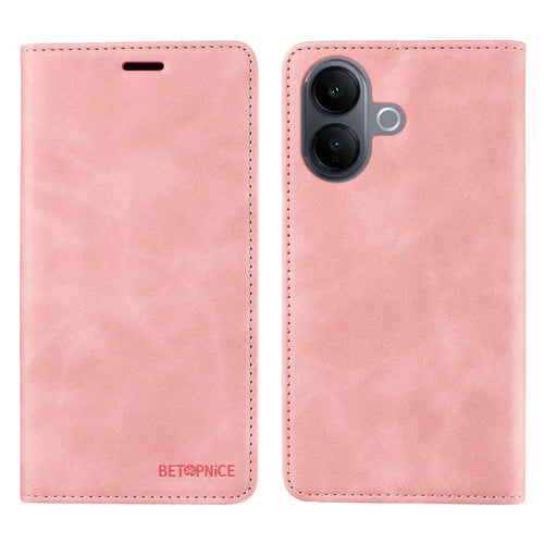 BETOPNICE For vivo V60 Lite 5G Case  Magnetic Closure RFID Blocking Wallet Stand Leather Phone Cover - Pink - 1