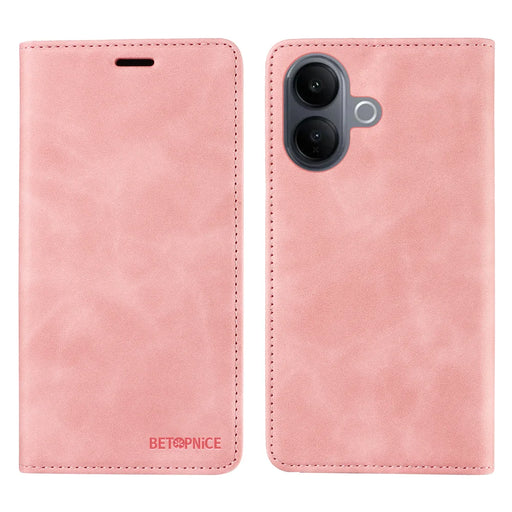 BETOPNICE For vivo V60 Lite 5G Case  Magnetic Closure RFID Blocking Wallet Stand Leather Phone Cover - Pink - 1