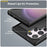 AMORUS For Samsung Galaxy S24 Ultra Case Carbon Fiber Texture Brushed Protective Phone Cover - Black - 5