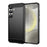 AMORUS For Samsung Galaxy S25  /  S24 Case Carbon Fiber Texture Brushed Protective Phone Cover - Black - 1