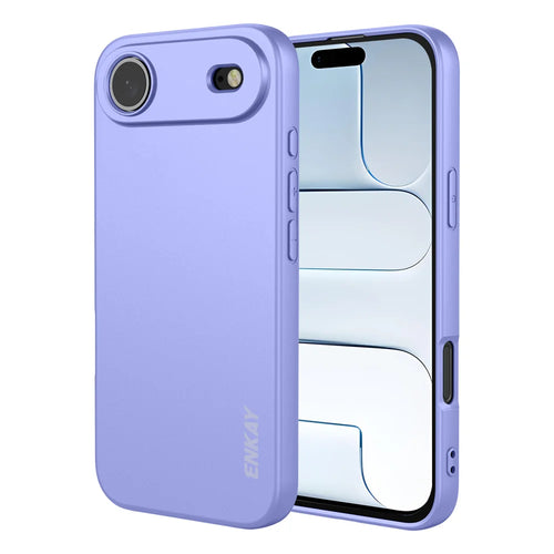ENKAY HAT PRINCE For iPhone Air Silicone Case   Straight Edge Cell Phone Back Cover - Purple - 1