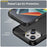 AMORUS For iPhone 15 Case Carbon Fiber Texture Brushed Protective Phone Cover - Black - 5