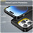 AMORUS For iPhone 14 Pro Max Case Carbon Fiber Texture Brushed Protective Phone Cover - Black - 5